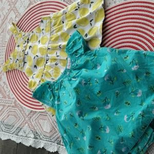Set of 2 SPRING 🌼 INFANT GIRLS DRESSES... ADORABLE!❤️ Sz 6 mos and 6/9 mos...